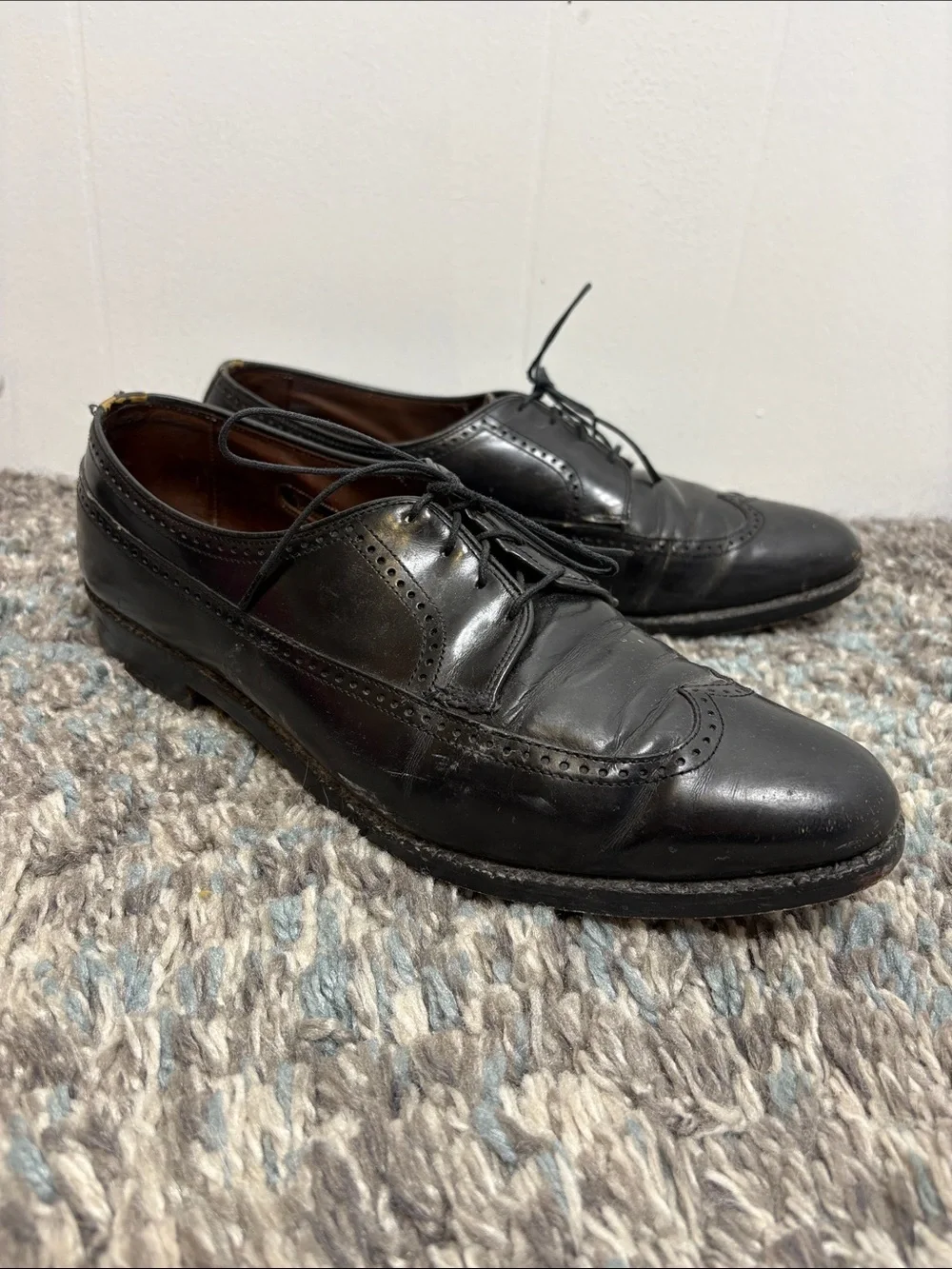 Allen Edmonds Shoes Mens 10 C Richmond Leather Oxford Wingtip Brogue Office